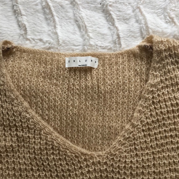 SOLD. Tan Knit sweater - Picture 2 of 2
